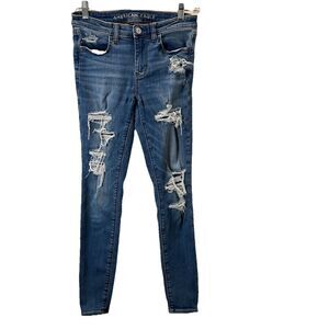 American Eagle Next Level Stretch Jegging Jeans Skinny Denim Womens Size 4R
